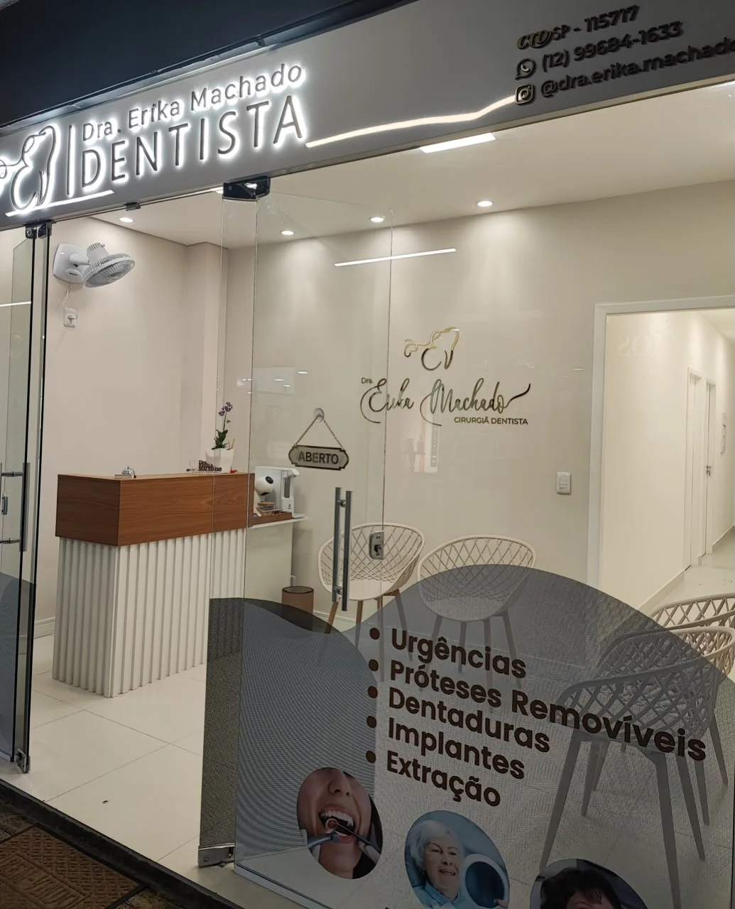 Instalações e estrutura da clínica Dra. Erika Machado